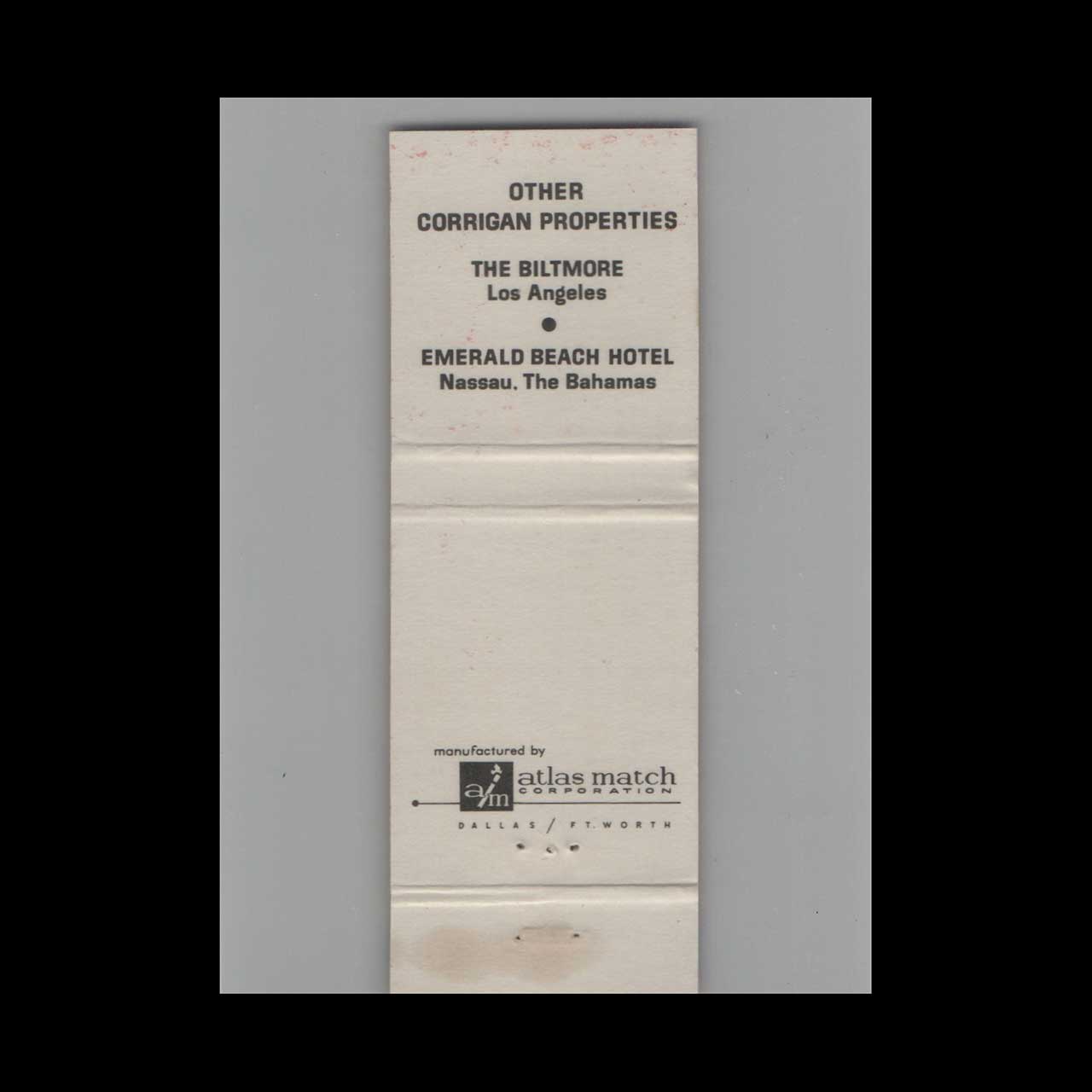 Matchbook Cover Hotel Adolphus Dallas TX #5 Matchbook Cover Hotel Adolphus Dallas TX #5