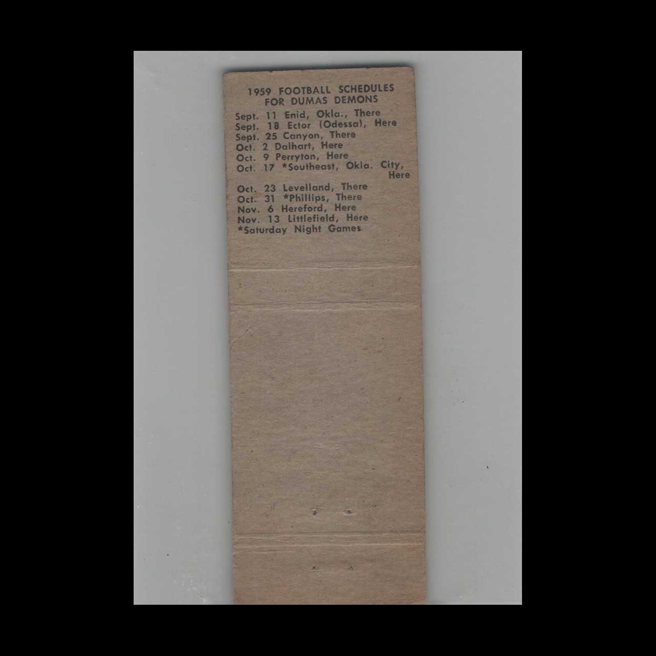 Hodnett & Son Texaco Service Dumas TX Matchbook Cover Hodnett & Son Texaco Service Dumas TX Matchbook Cover