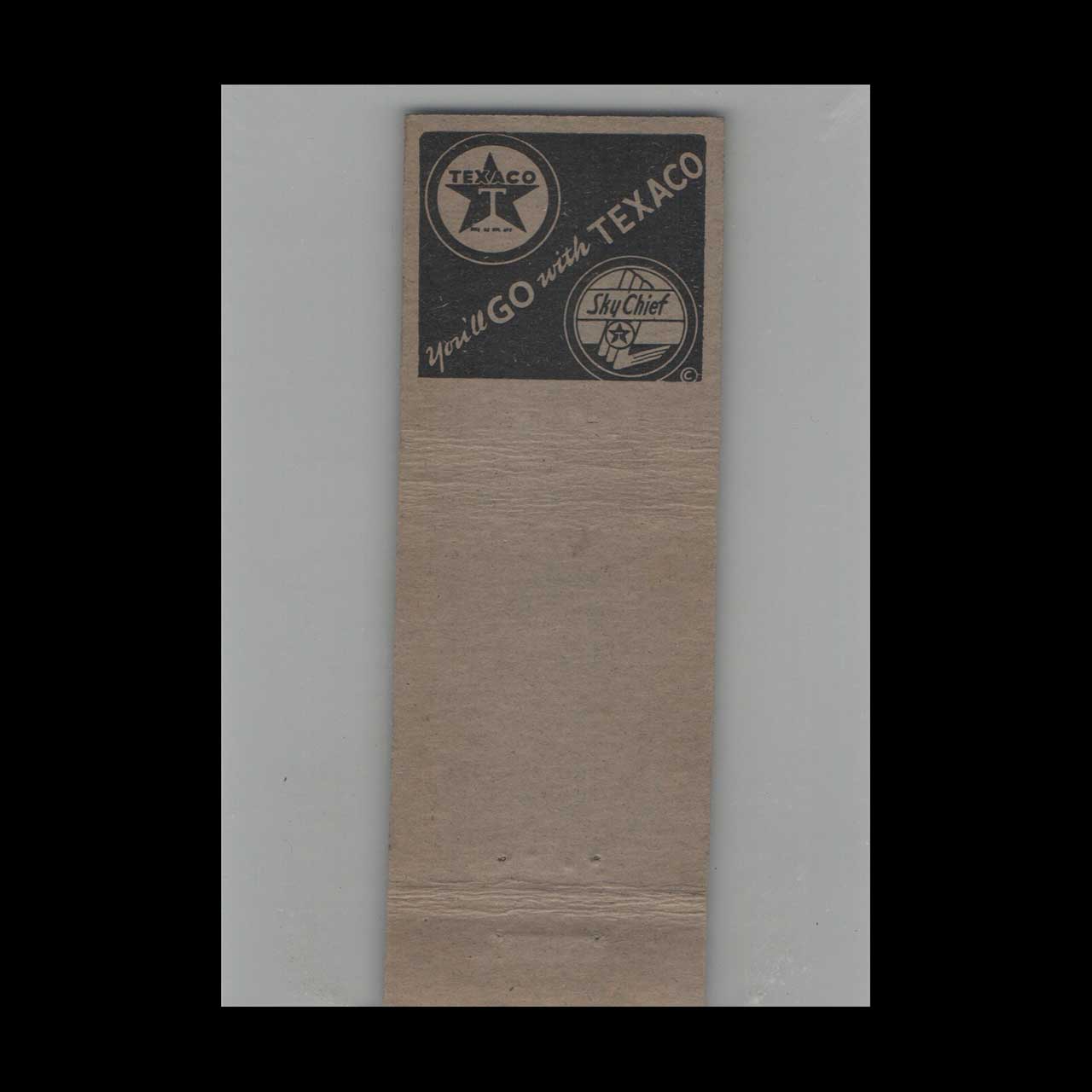 Texaco Gas Station Matchbook Cover Grohs & Thoreson Texaco Gas Station Matchbook Cover Grohs & Thoreson