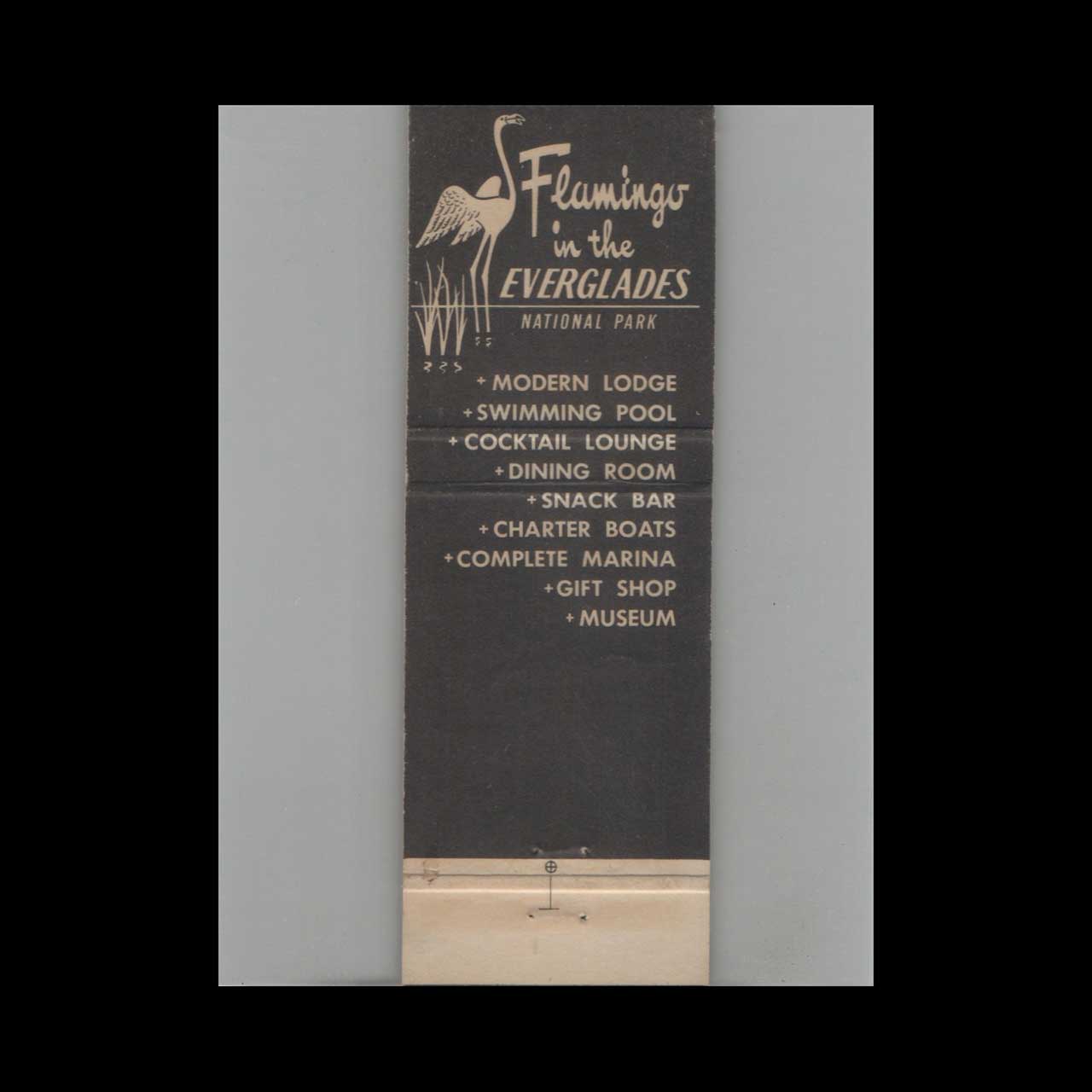 Matchbook Cover Flamingo Lodge In The Everglades National Park Matchbook Cover Flamingo Lodge In The Everglades National Park