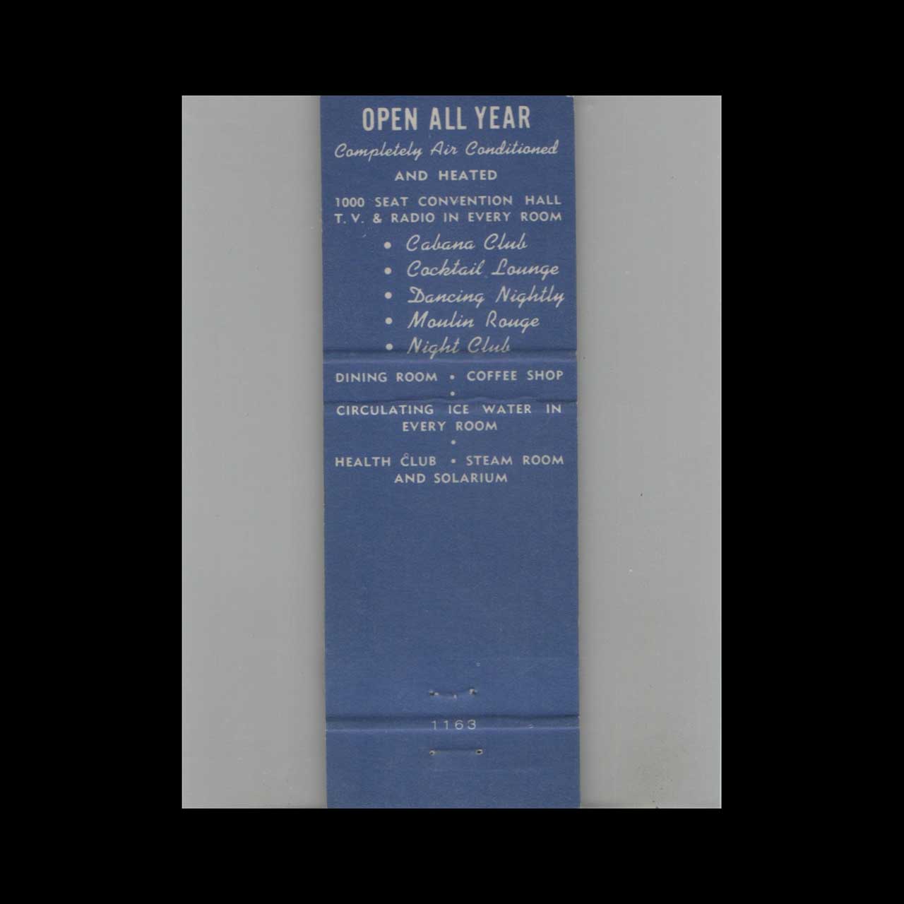 Matchbook Cover Di Lido Hotel Miami Beach FL Matchbook Cover Di Lido Hotel Miami Beach FL