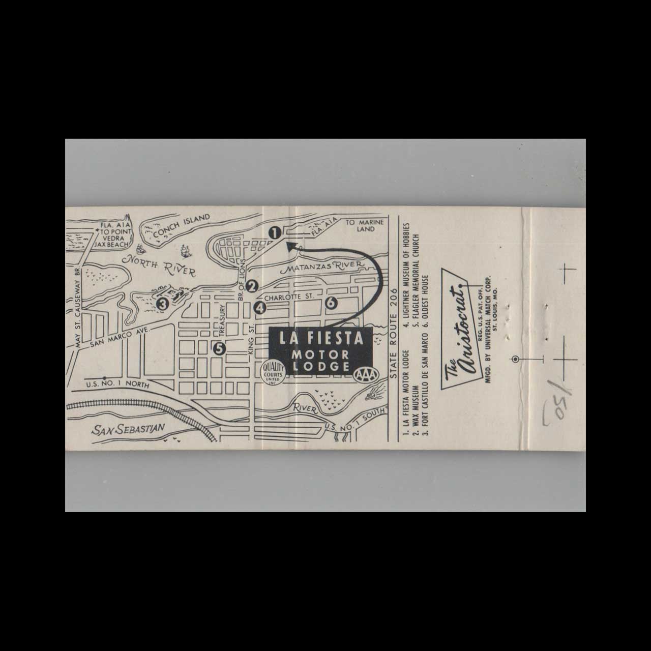 La Fiesta Motor Lodge St Augustine Matchbook Cover La Fiesta Motor Lodge St Augustine Matchbook Cover