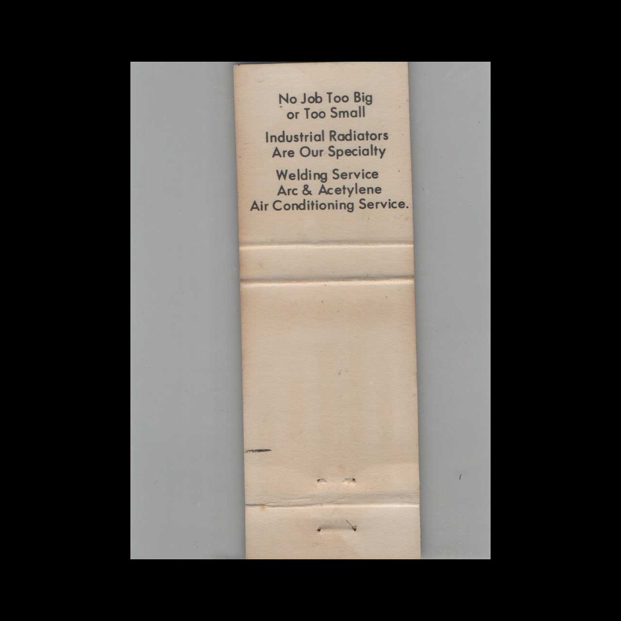 Seymour Radiator Service Matchbook Cover IN Seymour Radiator Service Matchbook Cover IN