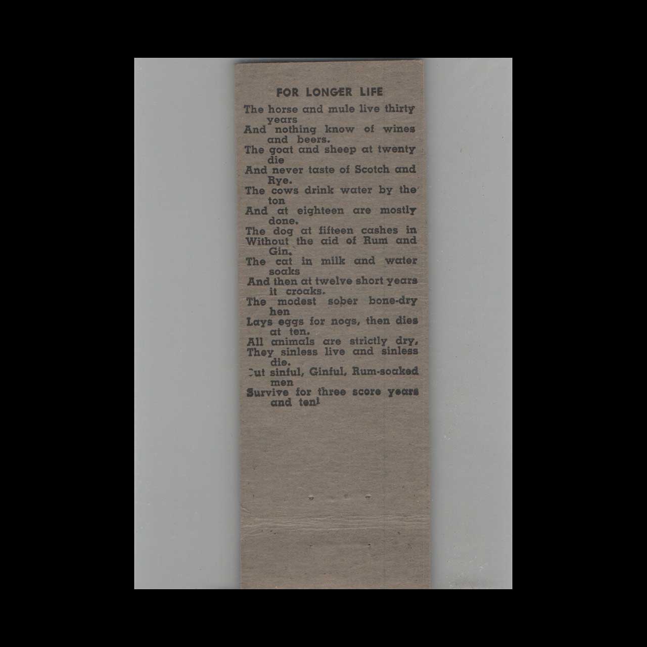 WWII Era Matchbook Cover God Bless America #1 WWII Era Matchbook Cover God Bless America #1