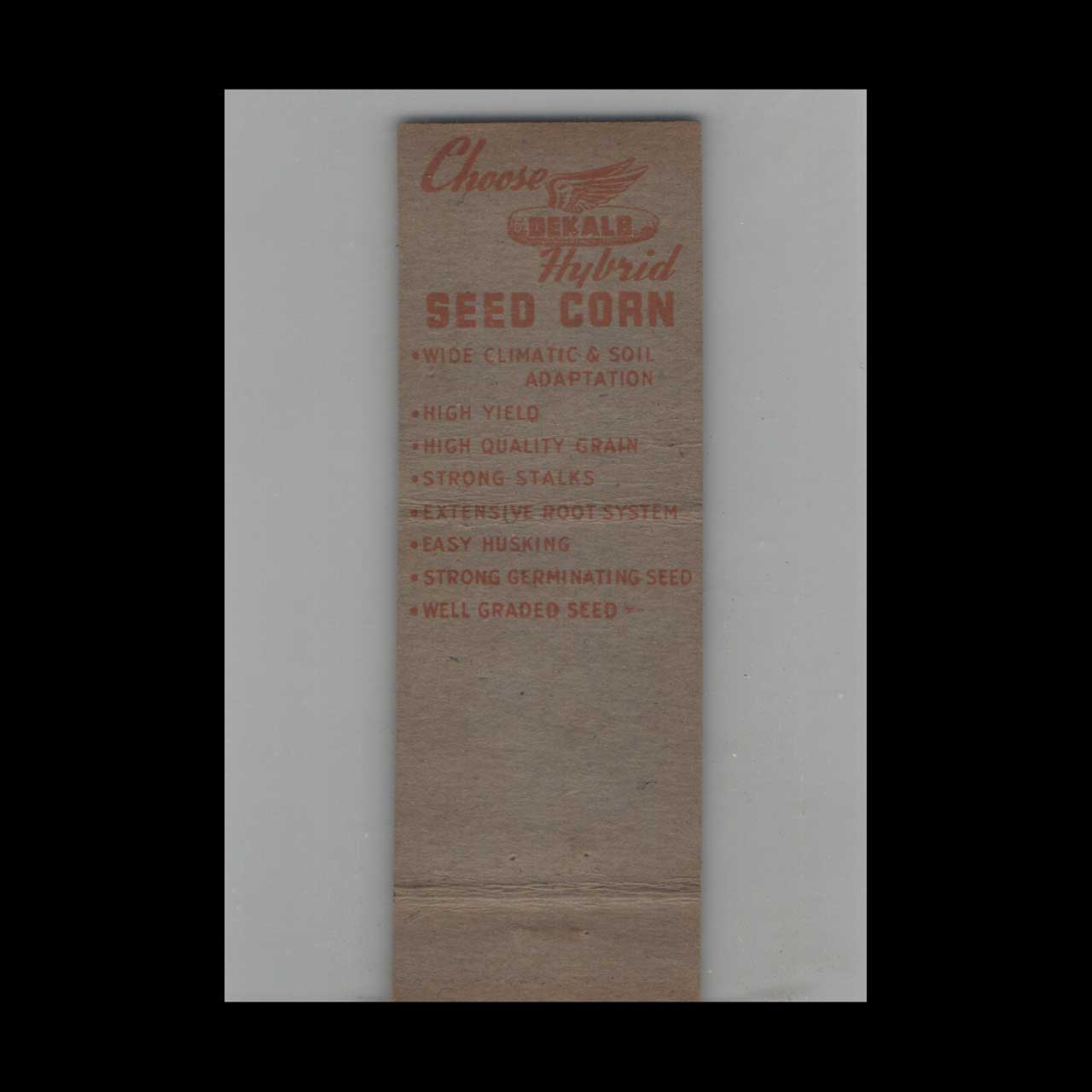 Dekalb Agricultural Assoc Matchbook Cover Danville PA Dekalb Agricultural Assoc Matchbook Cover Danville PA