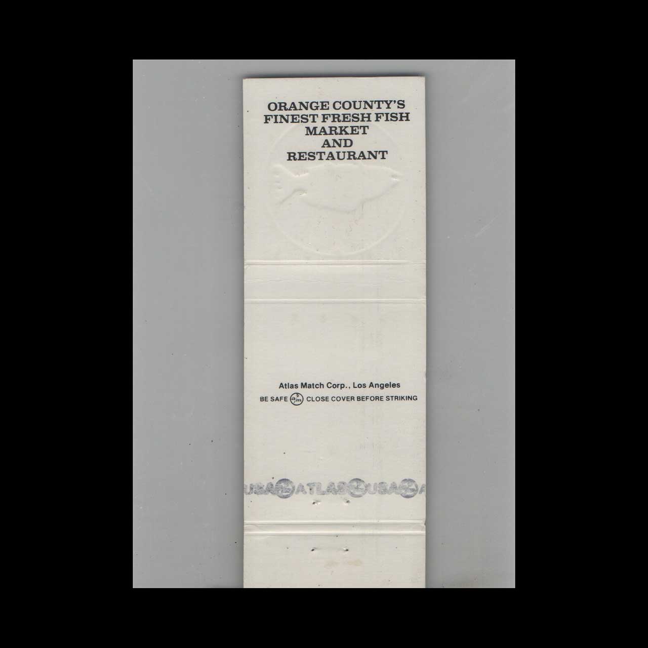 Matchbook Cover Fish Company Los Angeles CA Matchbook Cover Fish Company Los Angeles CA