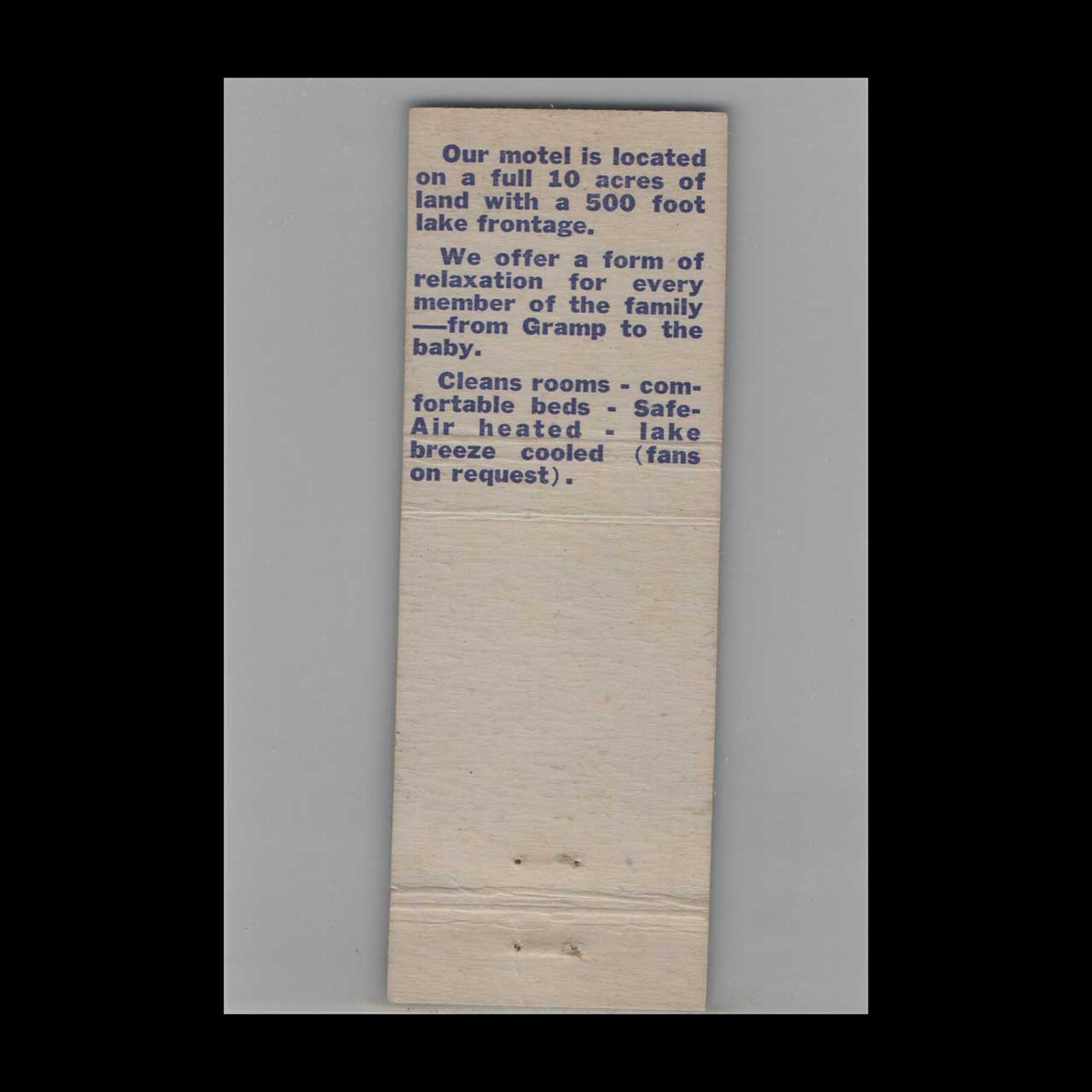 Matchbook Cover Isbells Motel Orlando FL Dark Blue Matchbook Cover Isbells Motel Orlando FL Dark Blue