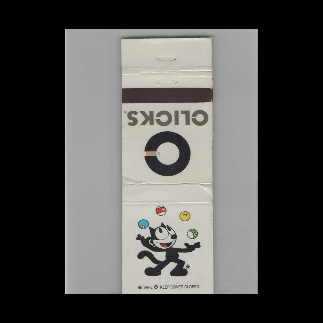 Matchbook Cover Clicks Nigh Club Orlando FL #3 Matchbook Cover Clicks Nigh Club Orlando FL #3