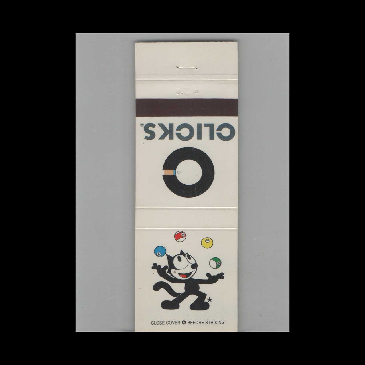 Matchbook Cover Clicks Nigh Club Orlando FL #4 Matchbook Cover Clicks Nigh Club Orlando FL #4