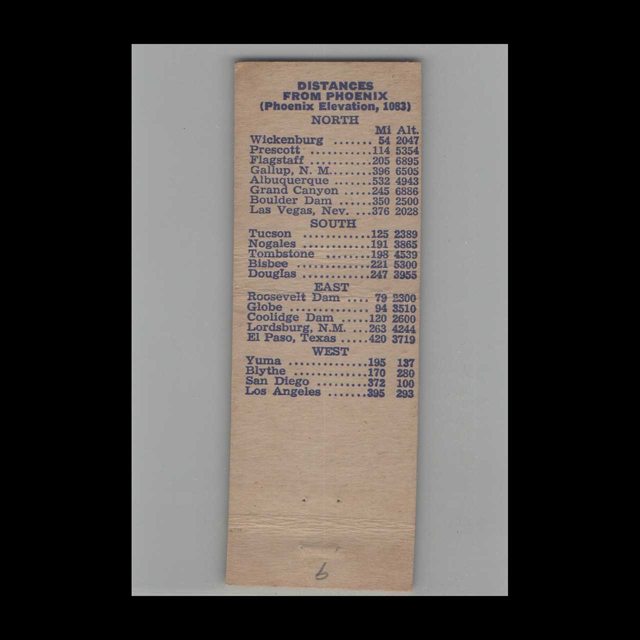 Sea Breeze Motor Hotel Matchbook Cover PHX AZ Sea Breeze Motor Hotel Matchbook Cover PHX AZ