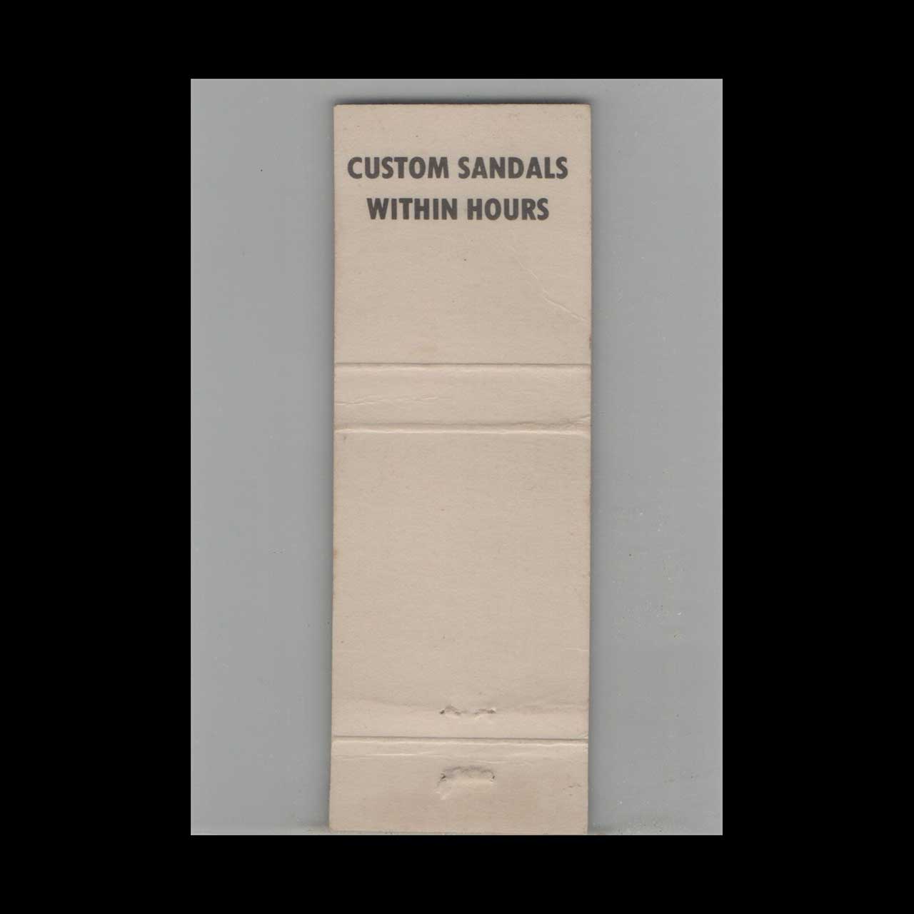 The Sandalmakers Matchbook Cover Los Gatos CA The Sandalmakers Matchbook Cover Los Gatos CA