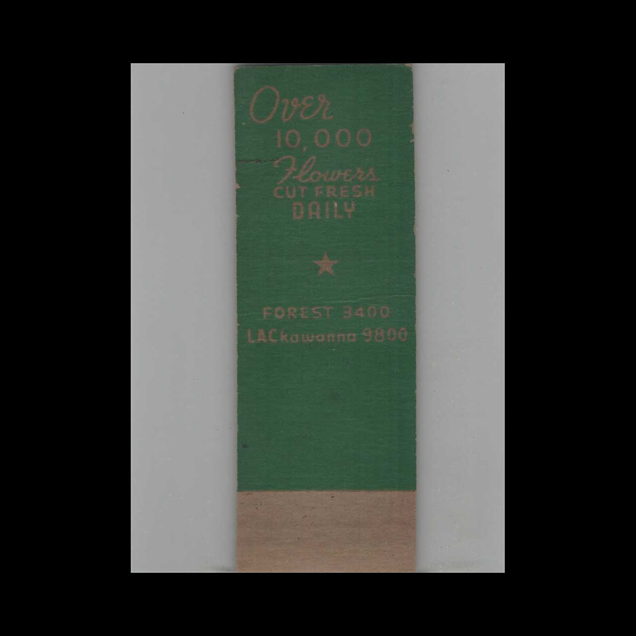 Matchbook Cover Amlings Flowers Maywood IL Sales Sample Matchbook Cover Amlings Flowers Maywood IL Sales Sample