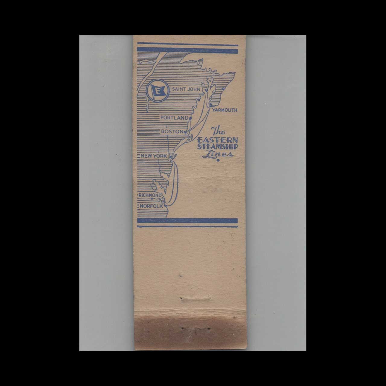 Eastern Steamship Lines Matchbook Cover #3 Eastern Steamship Lines Matchbook Cover #3