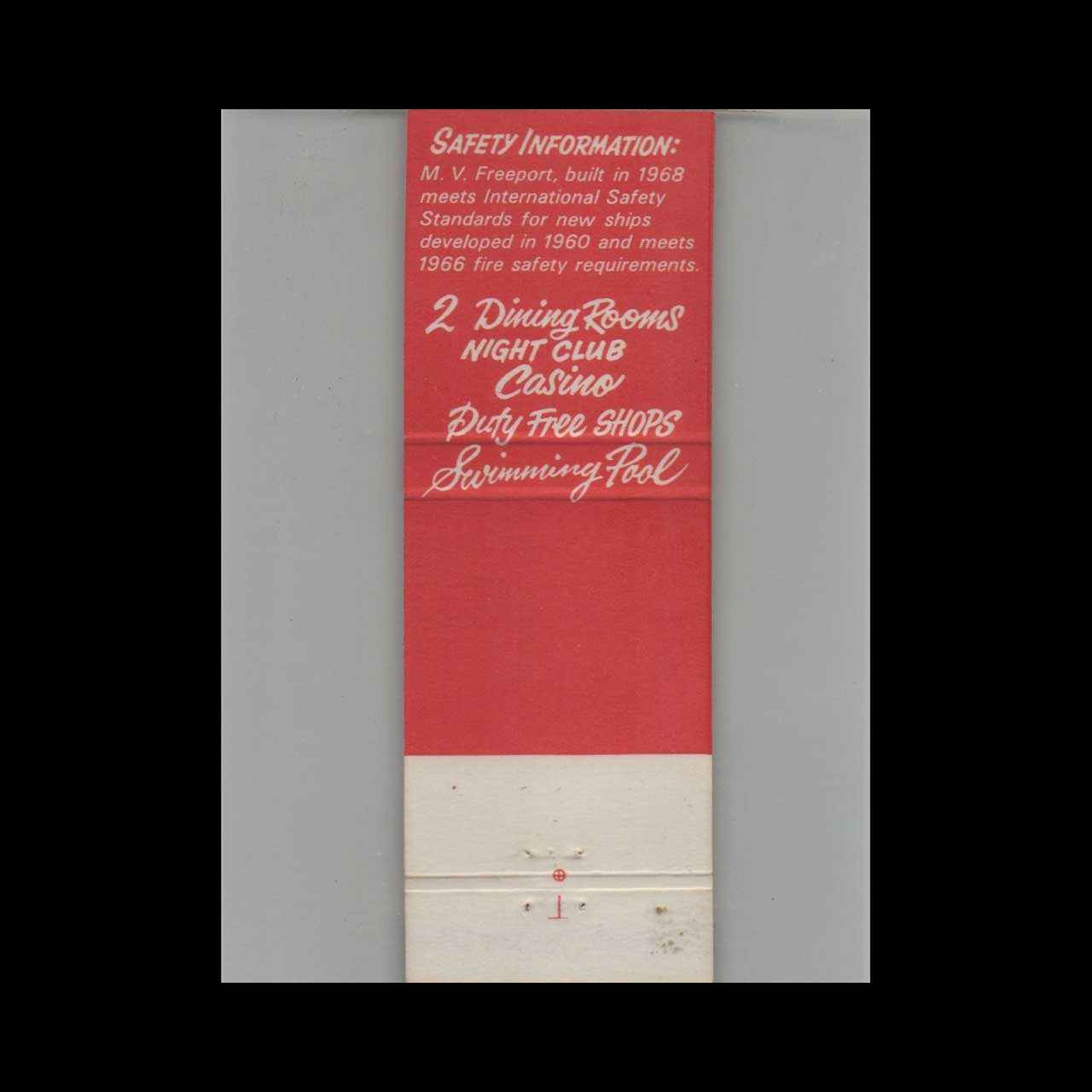 Ship Line Miami Terminal Matchbook Cover Ship Line Miami Terminal Matchbook Cover