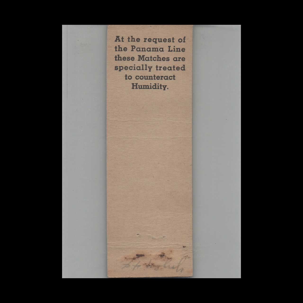 Panama Line Matchbook Cover New York to Haiti Voyage Panama Line Matchbook Cover New York to Haiti Voyage