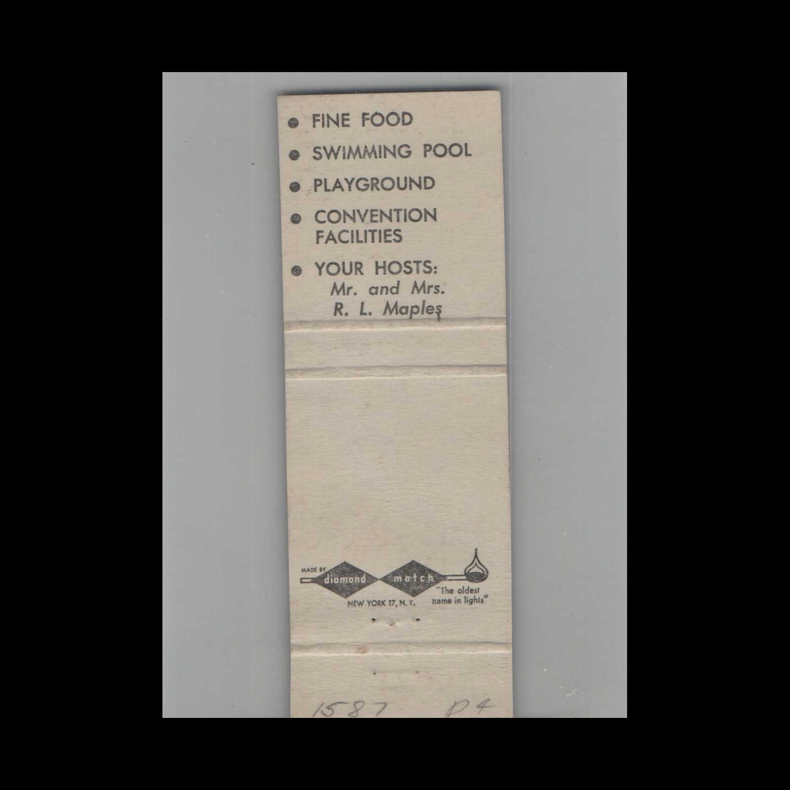 Matchbook Cover Gatlinburg Motor Inn Gatlinburg TN Matchbook Cover Gatlinburg Motor Inn Gatlinburg TN