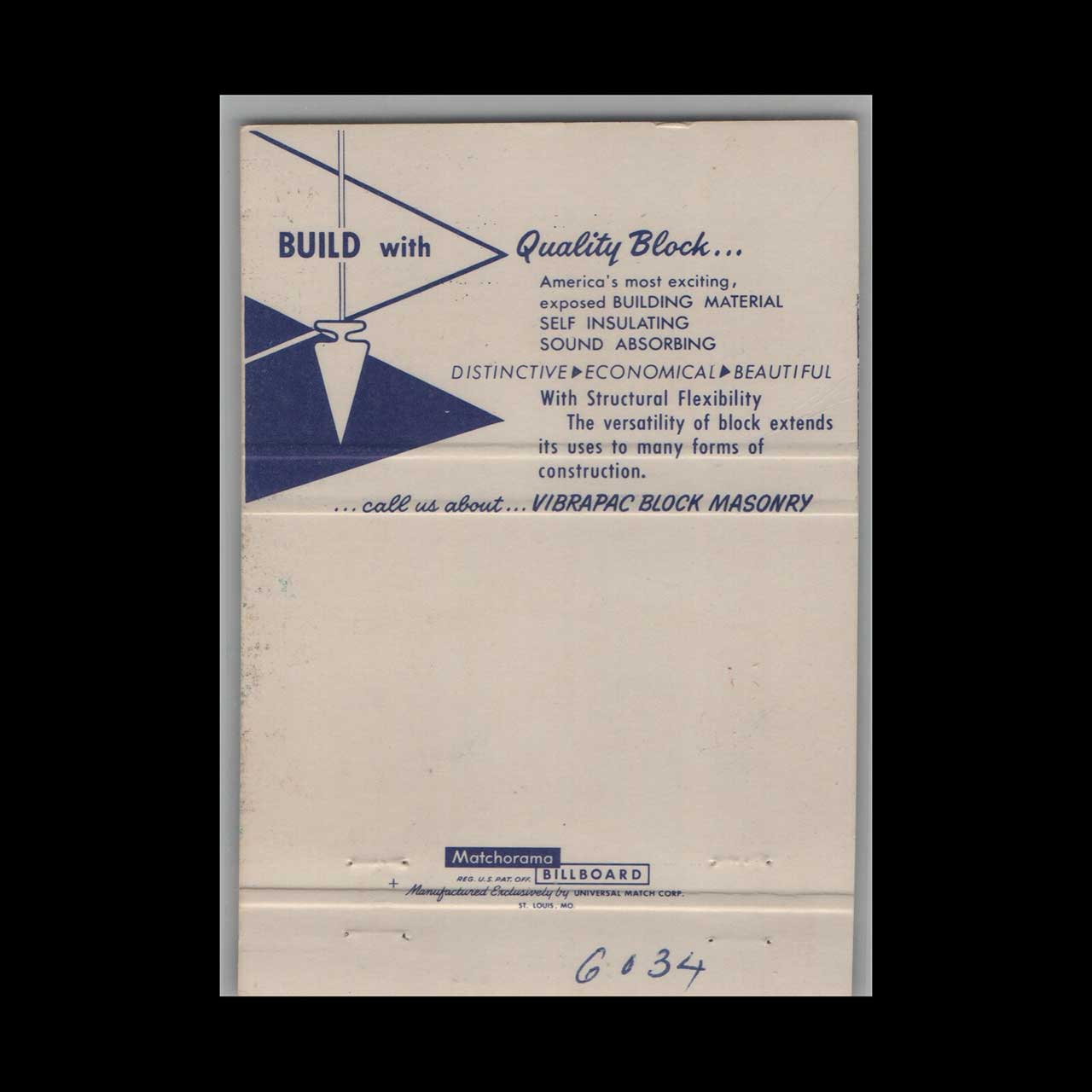 Matchbook Cover Cement Industries Fort Myers FL Matchbook Cover Cement Industries Fort Myers FL