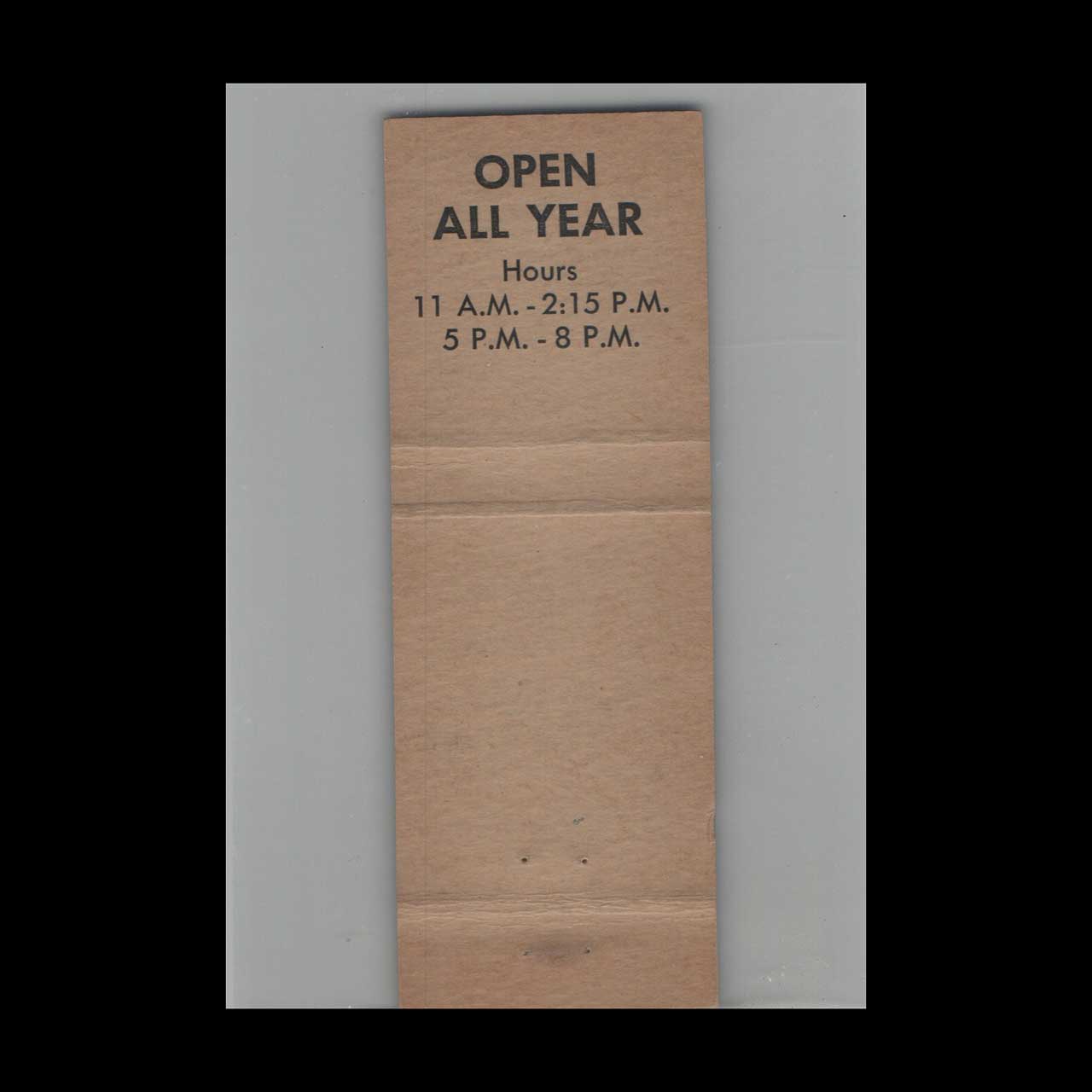 Matchbook Cover Edison Cafeteria Fort Myers FL Blue Matchbook Cover Edison Cafeteria Fort Myers FL Blue