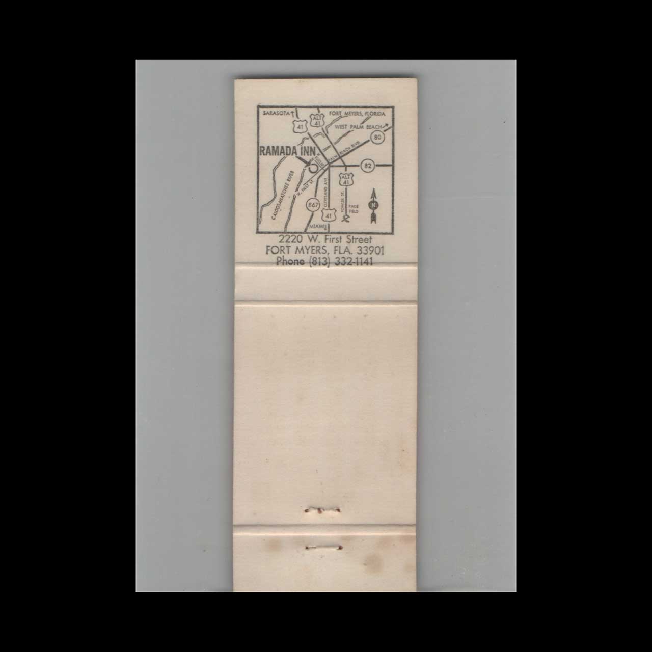 Matchbook Cover Ramada Inns Fort Myers FL Matchbook Cover Ramada Inns Fort Myers FL