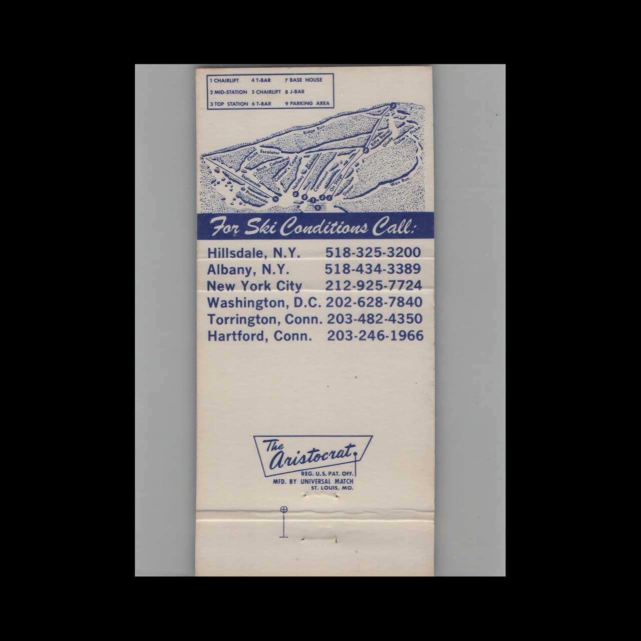 Catamount Ski Area Matchbook Cover Egremont MA Catamount Ski Area Matchbook Cover Egremont MA