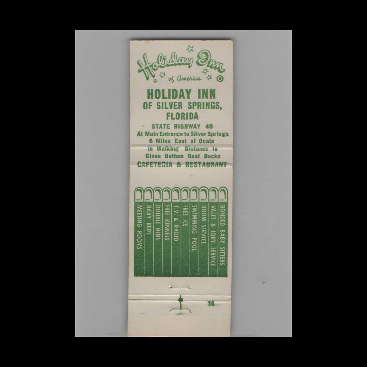 Matchbook Cover Holiday Inn Silver Springs FL Matchbook Cover Holiday Inn Silver Springs FL