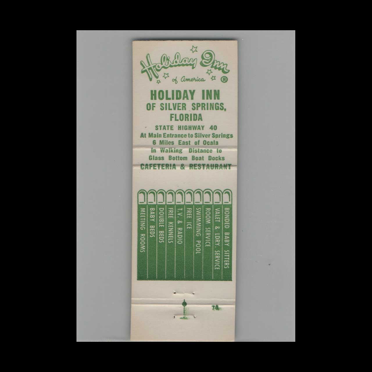 Matchbook Cover Holiday Inn Silver Springs FL Matchbook Cover Holiday Inn Silver Springs FL