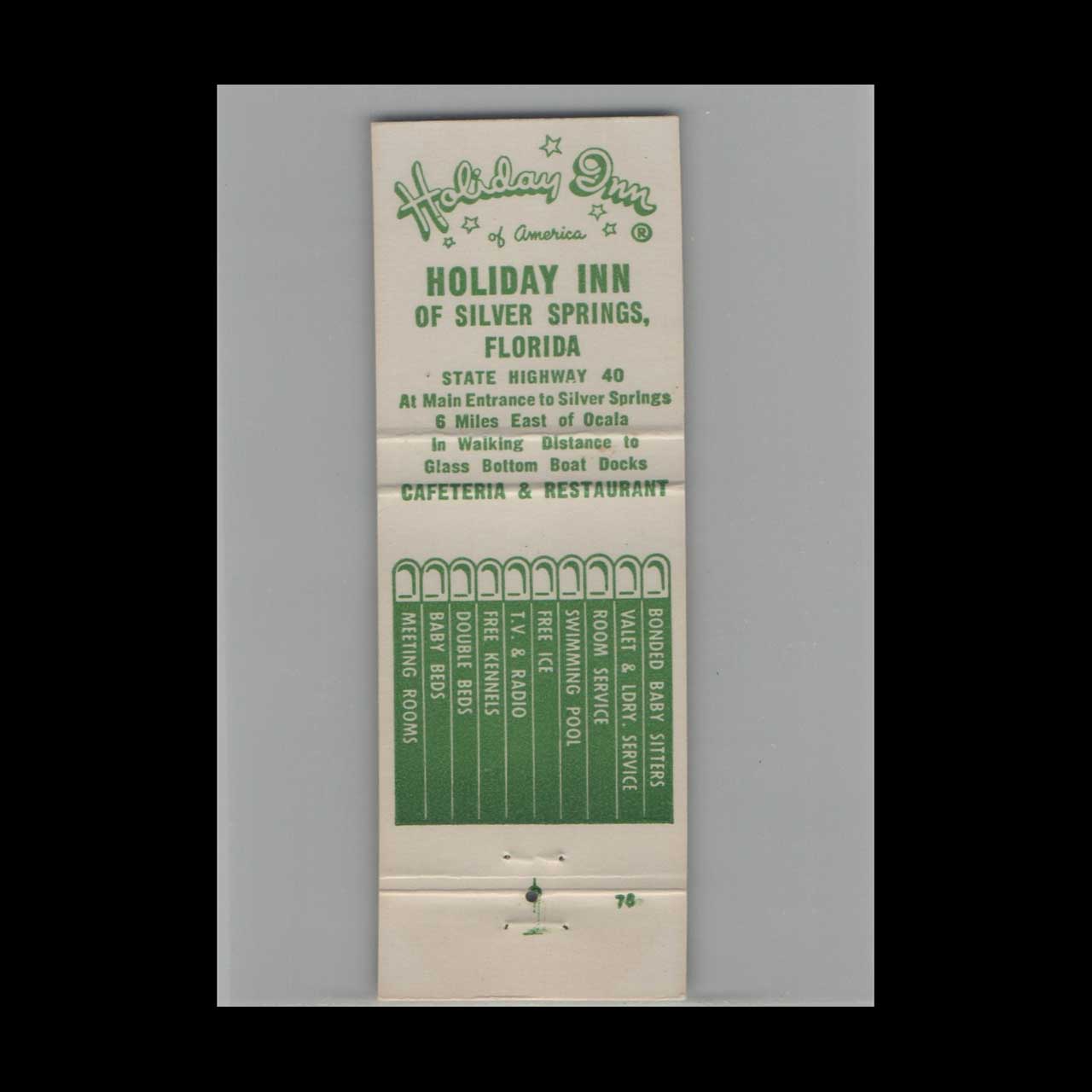 Matchbook Cover Holiday Inn Silver Springs FL Matchbook Cover Holiday Inn Silver Springs FL