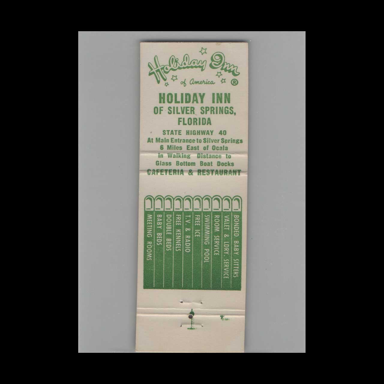 Matchbook Cover Holiday Inn Silver Springs FL Matchbook Cover Holiday Inn Silver Springs FL