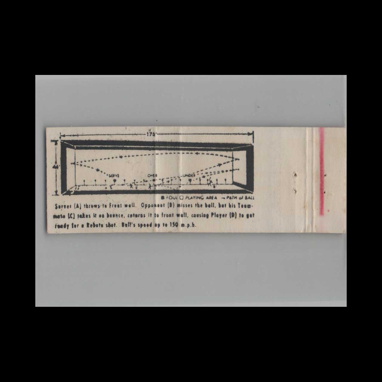 Matchbook Cover World Jai Alai Ocala FL Matchbook Cover World Jai Alai Ocala FL