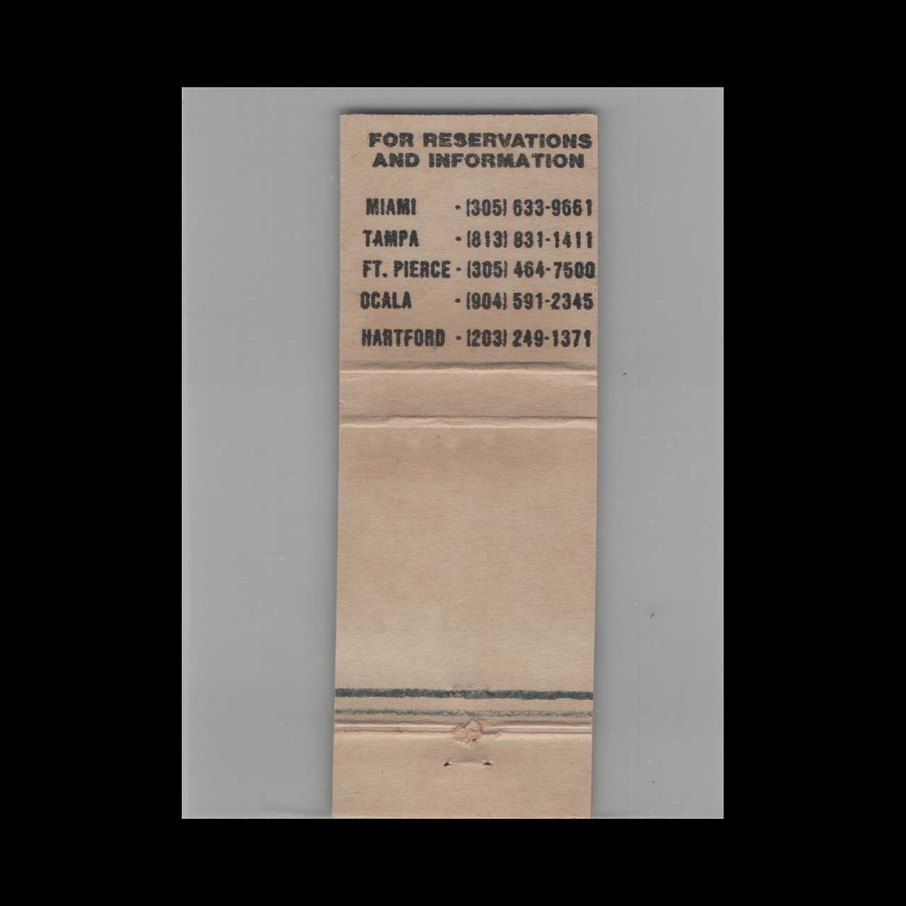 Matchbook Cover World Jai Alai Ocala FL Matchbook Cover World Jai Alai Ocala FL