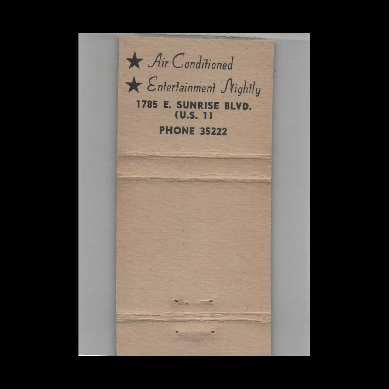 Melody Restaurant Matchbook Cover Fort Lauderdale FL Melody Restaurant Matchbook Cover Fort Lauderdale FL