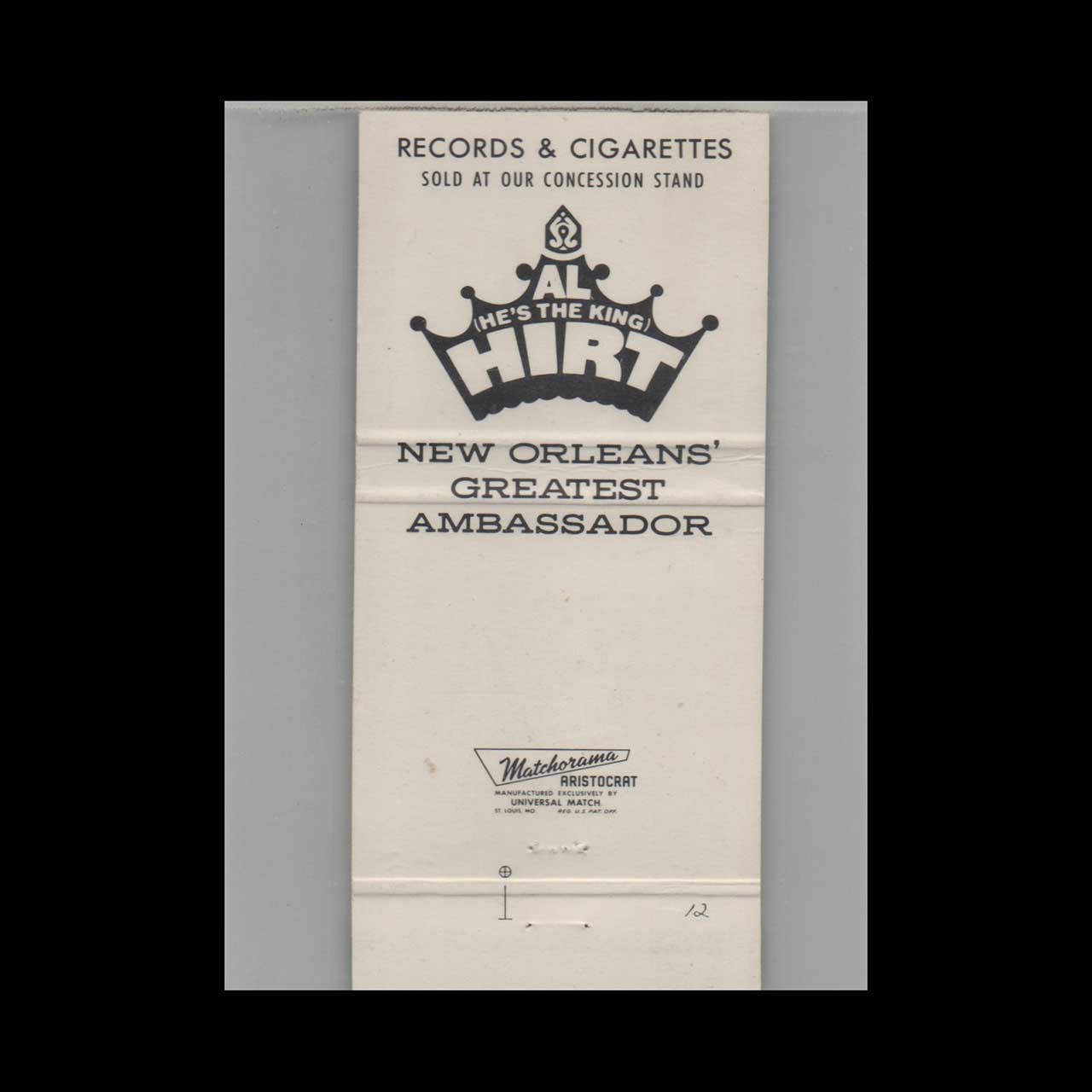 Al Hirt Boston Pops Matchbook Cover New Orleans LA Al Hirt Boston Pops Matchbook Cover New Orleans LA