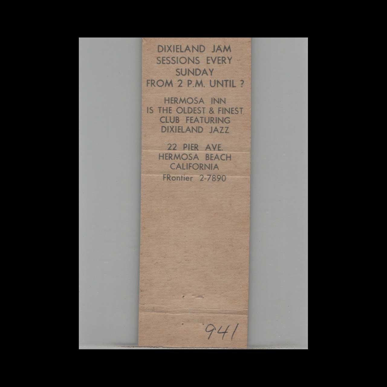 The Saints Hermosa Inn Matchbook Cover Hermosa Beach CA The Saints Hermosa Inn Matchbook Cover Hermosa Beach CA