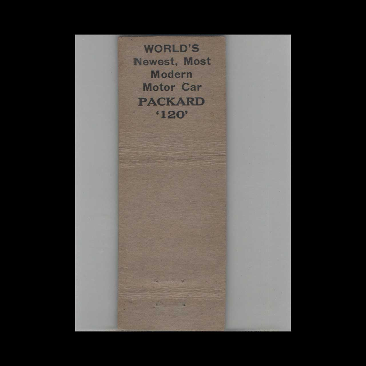 Packard Dealer Matchbook Cover Goldner Motors Inc Packard Dealer Matchbook Cover Goldner Motors Inc