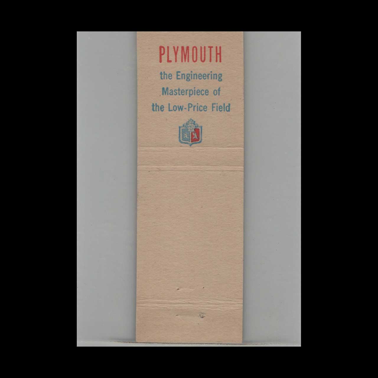 1954 Plymouth Dealer Matchbook Cover Niebruegge Motor Co 1954 Plymouth Dealer Matchbook Cover Niebruegge Motor Co