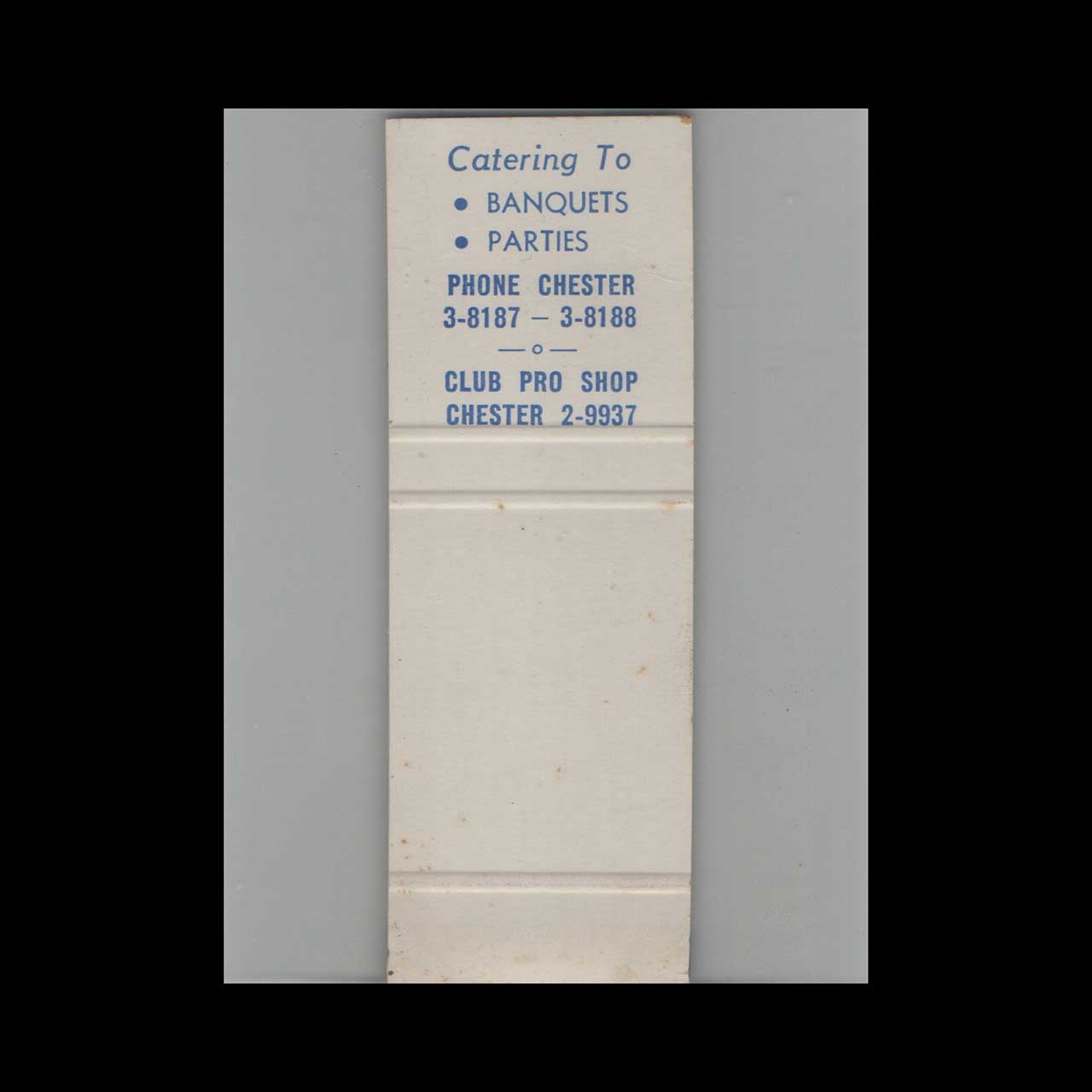 Springhaven Club Wallingford PA Matchbook Cover Springhaven Club Wallingford PA Matchbook Cover