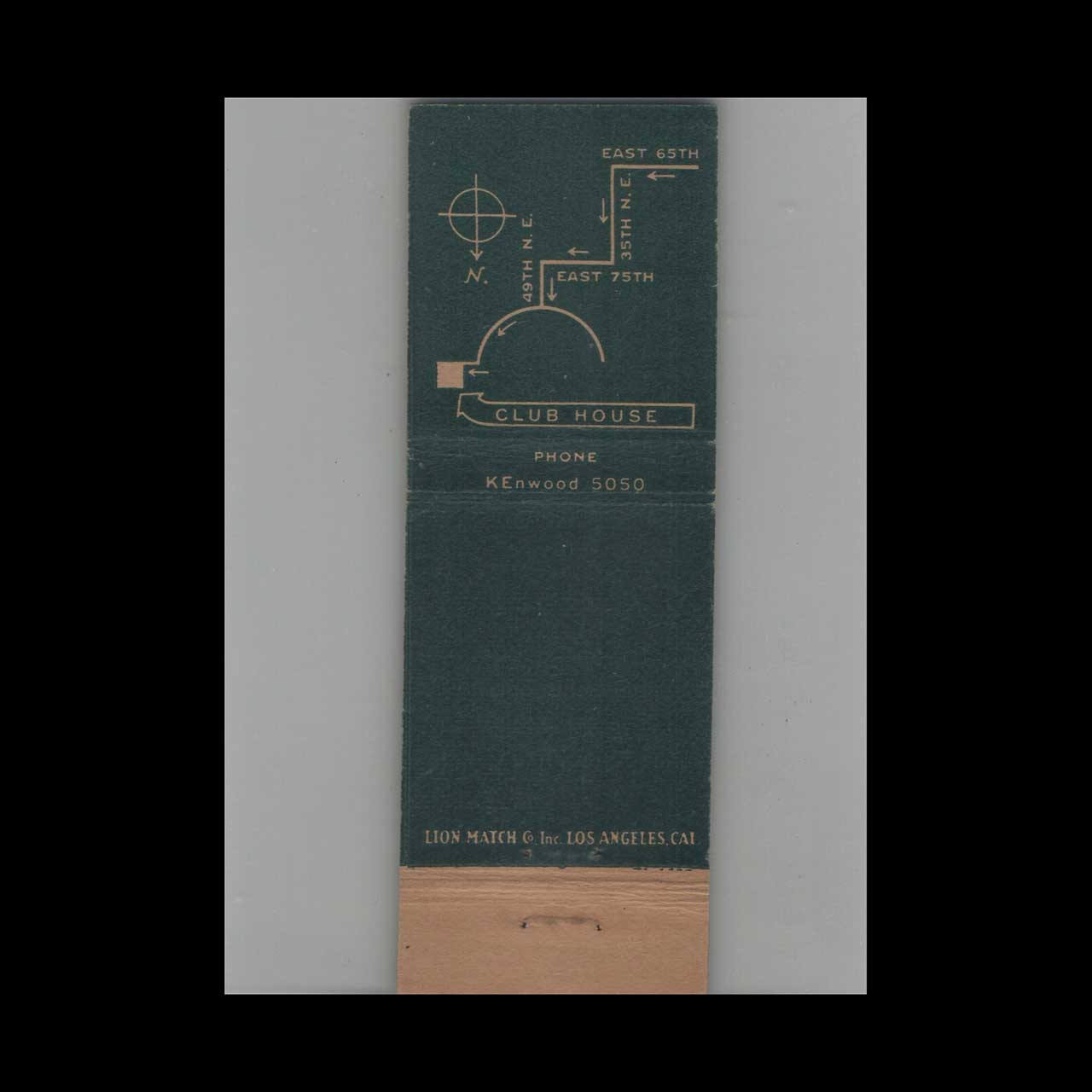 Sand Point Country Club Matchbook Cover Seattle WA Sand Point Country Club Matchbook Cover Seattle WA