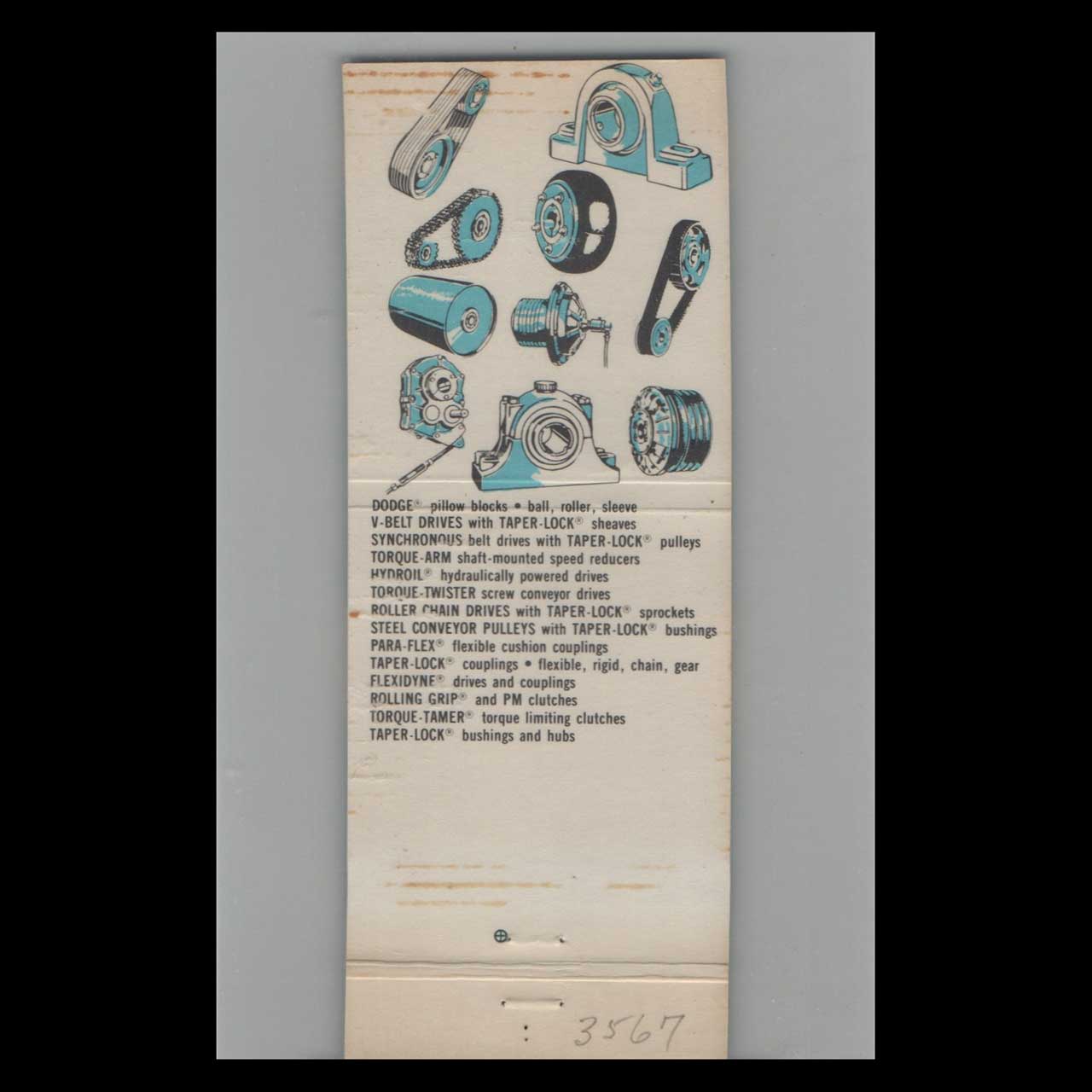 Dodge Transmissions Matchbook Cover Houston TX Dodge Transmissions Matchbook Cover Houston TX