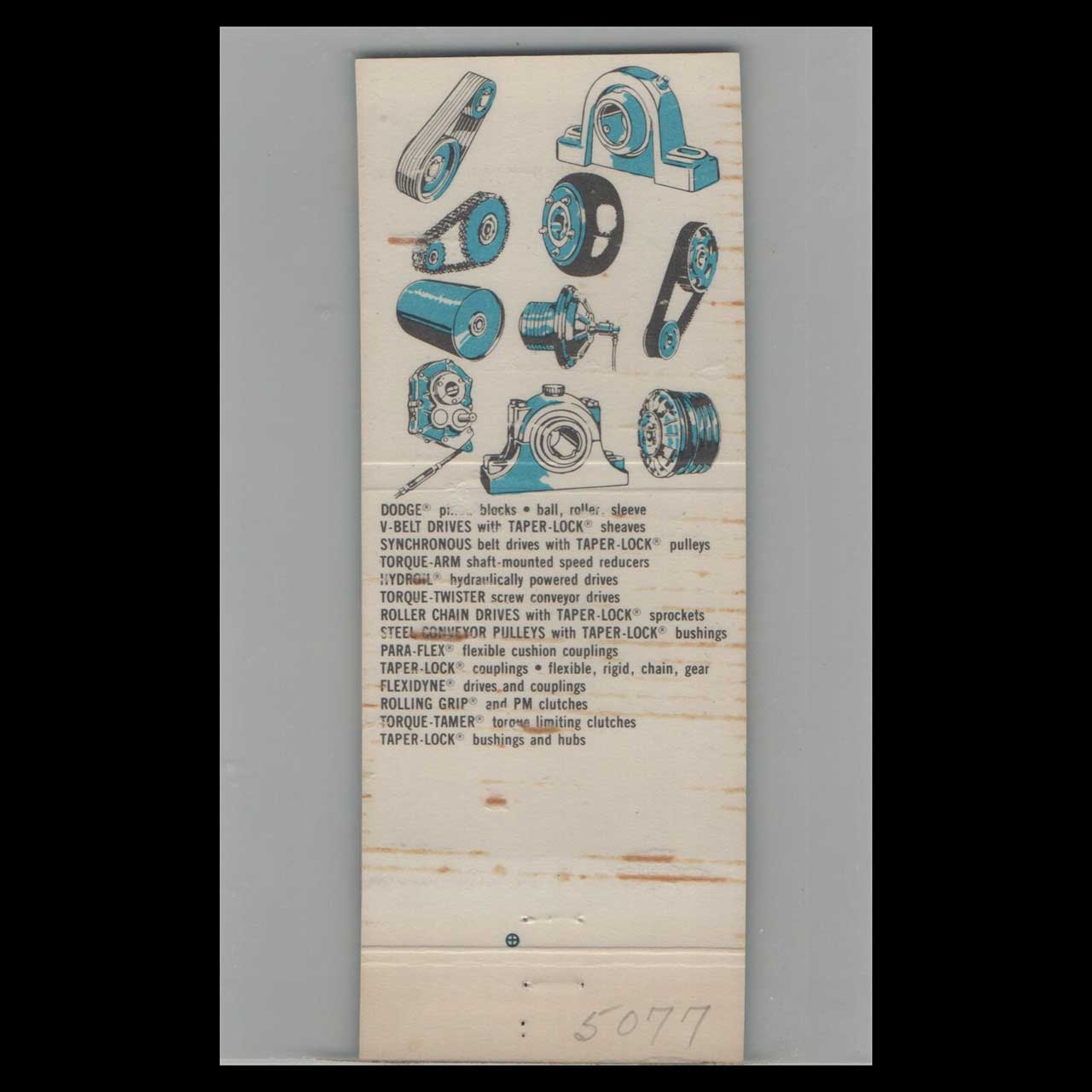 Dodge Transmissions Matchbook Cover Opelika AL Dodge Transmissions Matchbook Cover Opelika AL