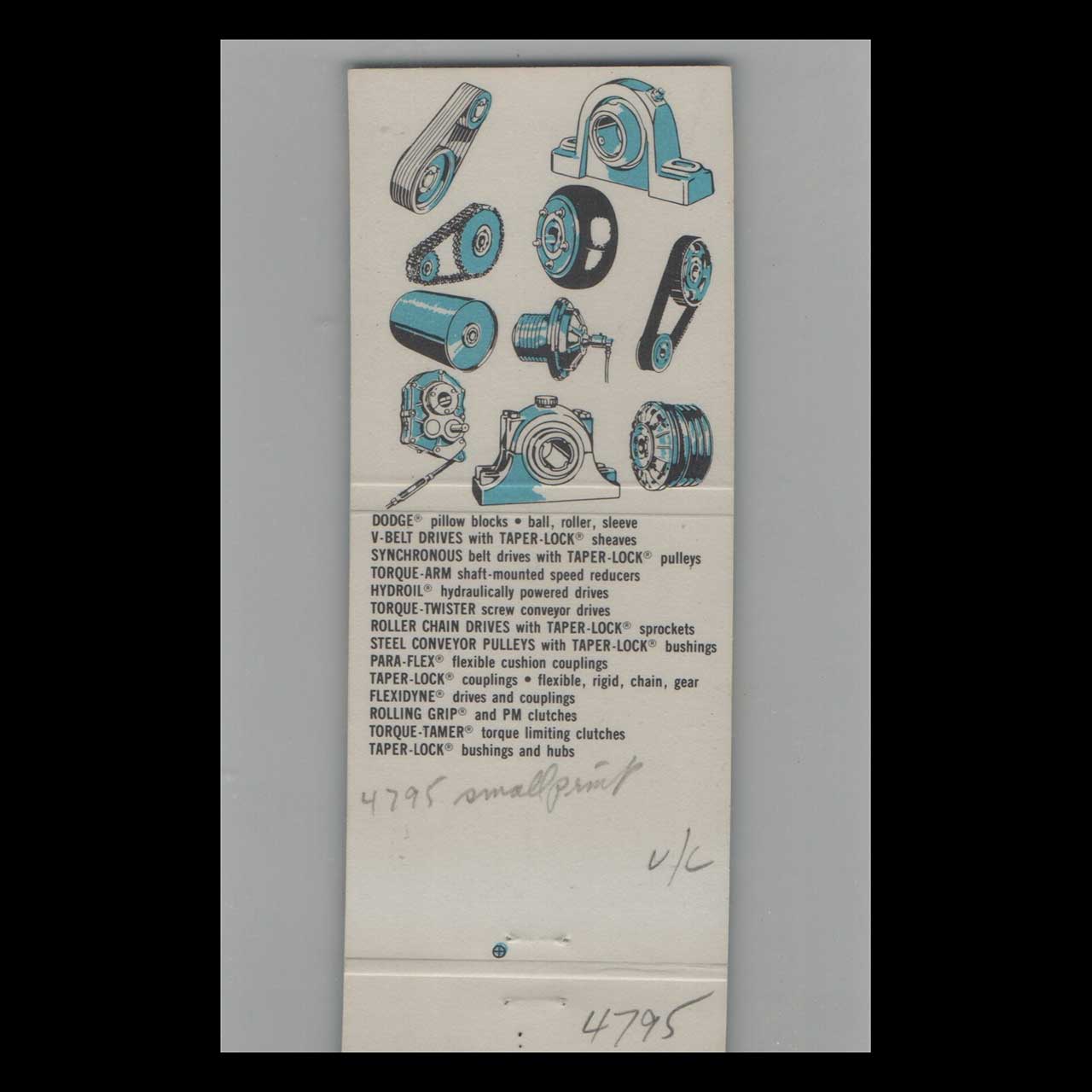 Dodge Transmissions Matchbook Cover Lewis Supply Borger TX Dodge Transmissions Matchbook Cover Lewis Supply Borger TX