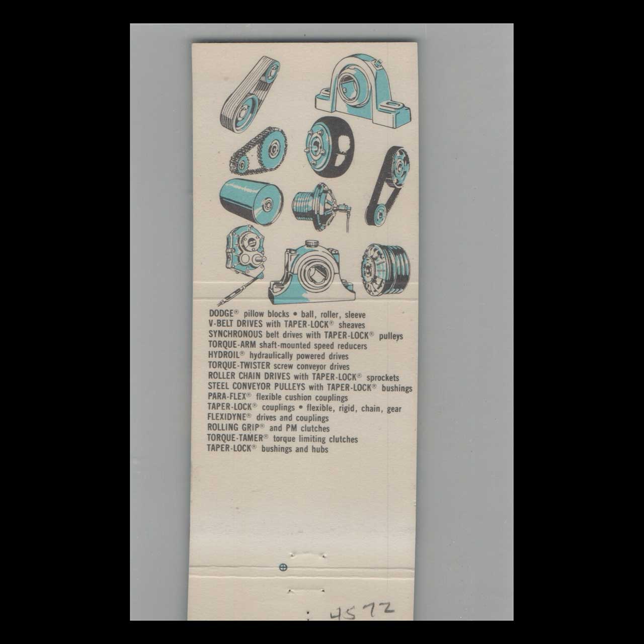 Dodge Transmissions Matchbook Cover Tustin CA Dodge Transmissions Matchbook Cover Tustin CA