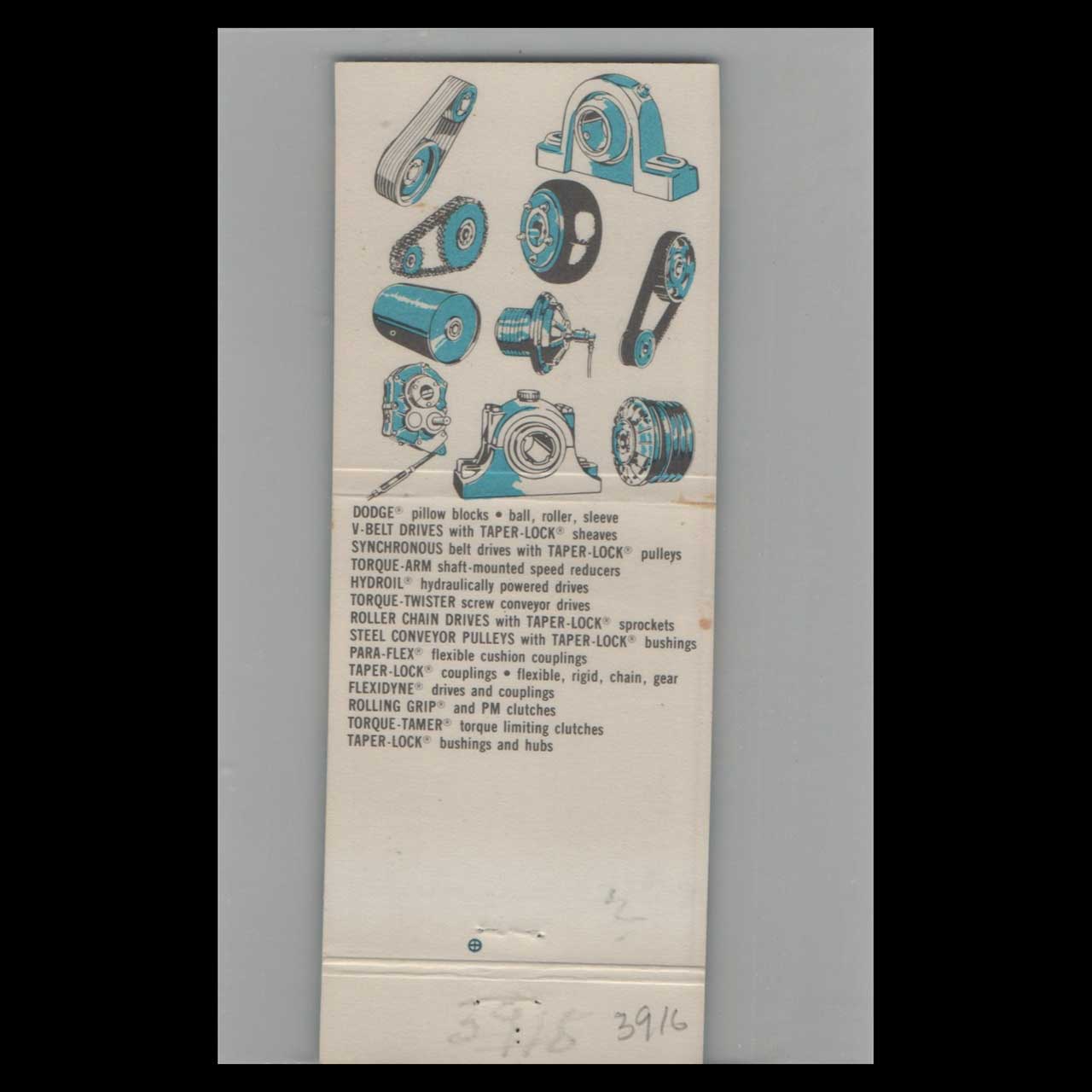 Dodge Transmissions Matchbook Cover Union Supply Denver Dodge Transmissions Matchbook Cover Union Supply Denver