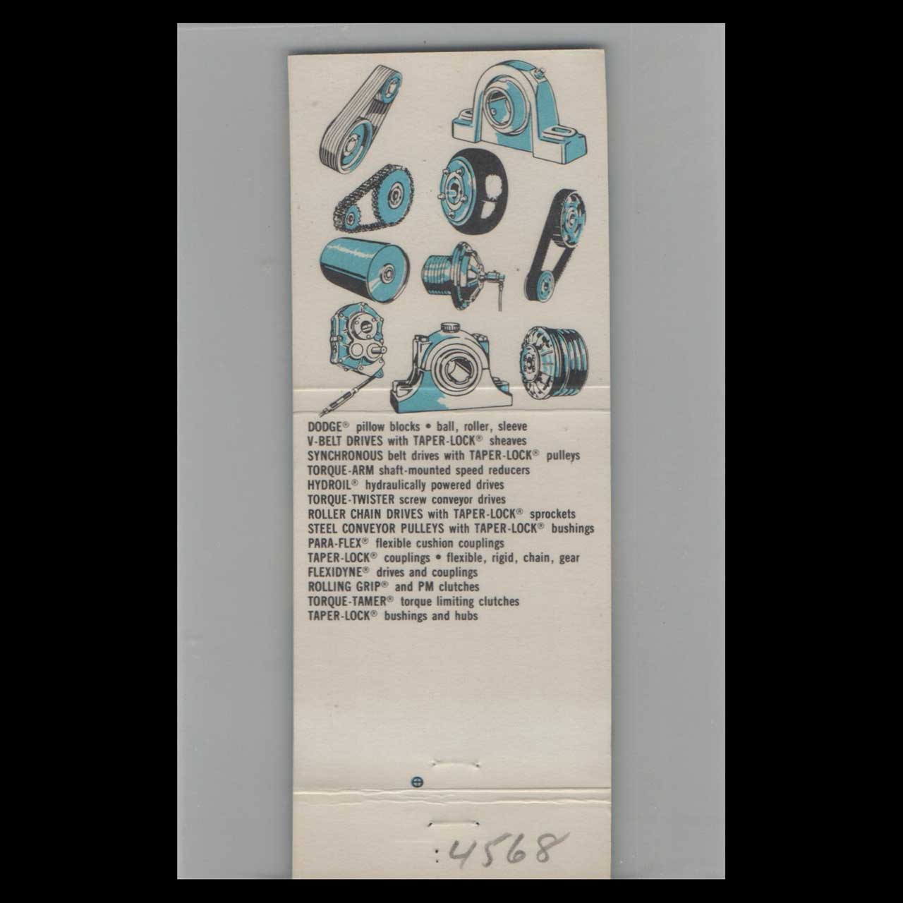 Dodge Transmissions Matchbook Cover King Bearing Longview WA Dodge Transmissions Matchbook Cover King Bearing Longview WA