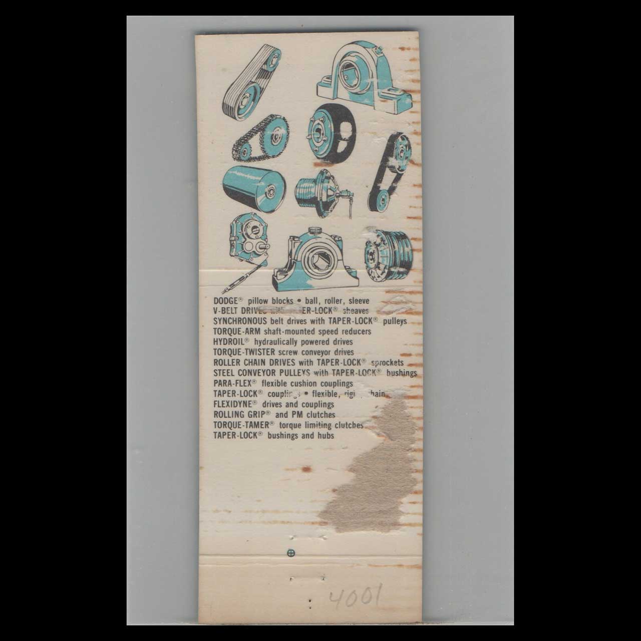 Dodge Transmissions Matchbook Cover Kelly Supply Norfolk NE Dodge Transmissions Matchbook Cover Kelly Supply Norfolk NE