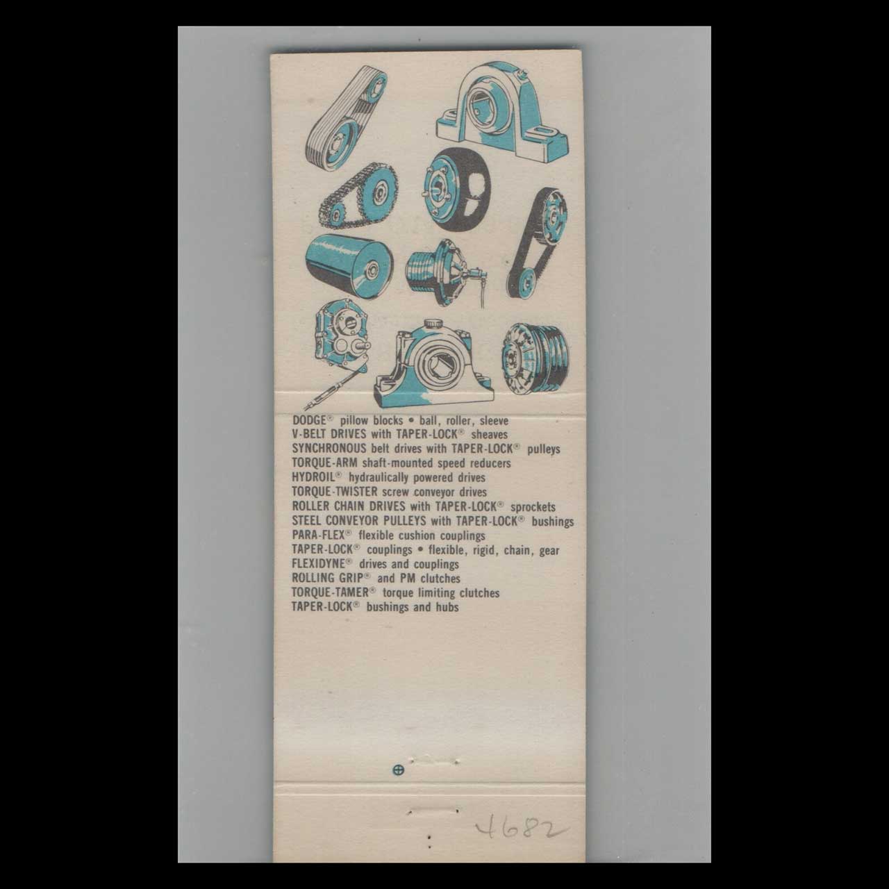 Dodge Transmissions Matchbook Cover King Bearing Santa Ana Dodge Transmissions Matchbook Cover King Bearing Santa Ana