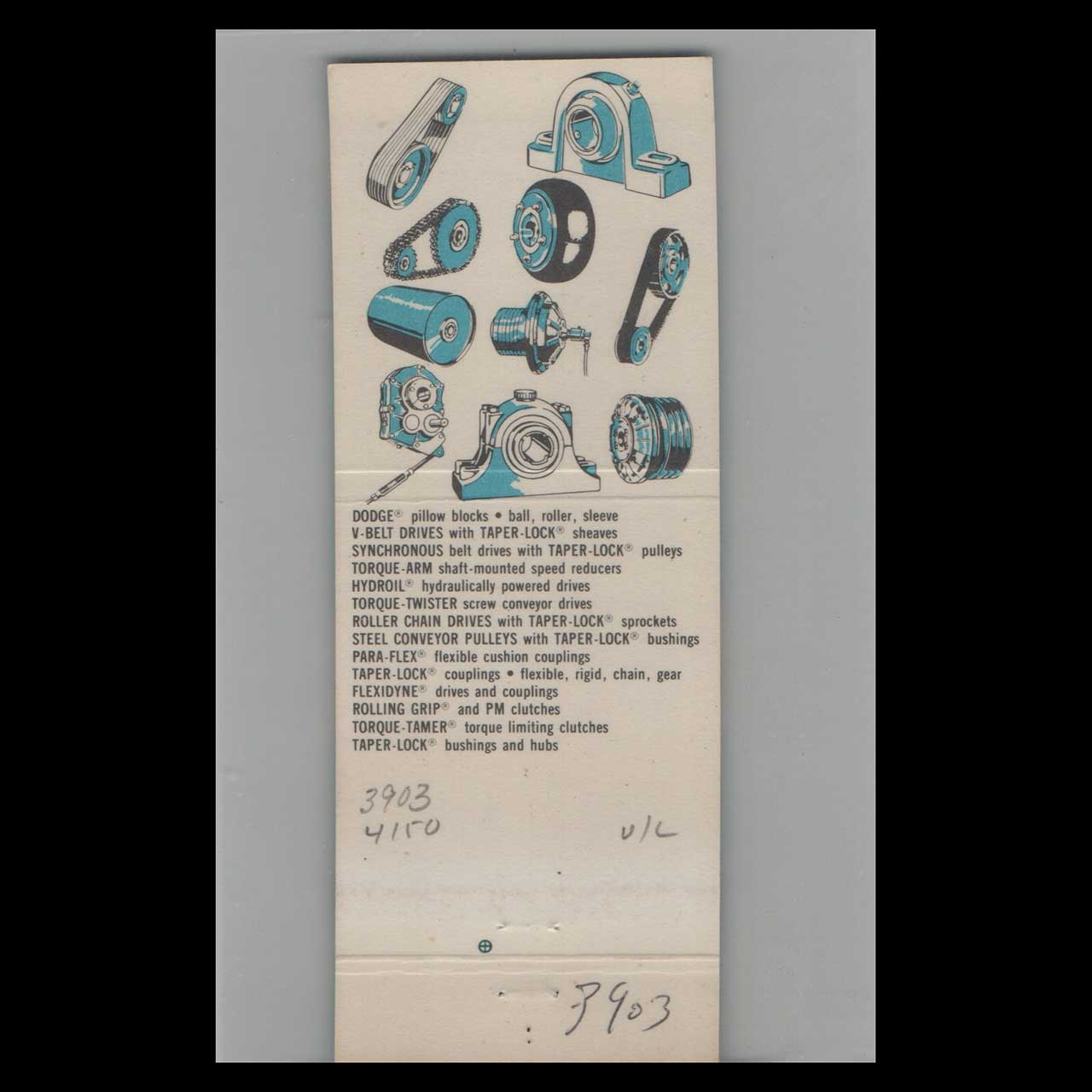 Dodge Transmissions Matchbook Cover Kalispell MT Dodge Transmissions Matchbook Cover Kalispell MT