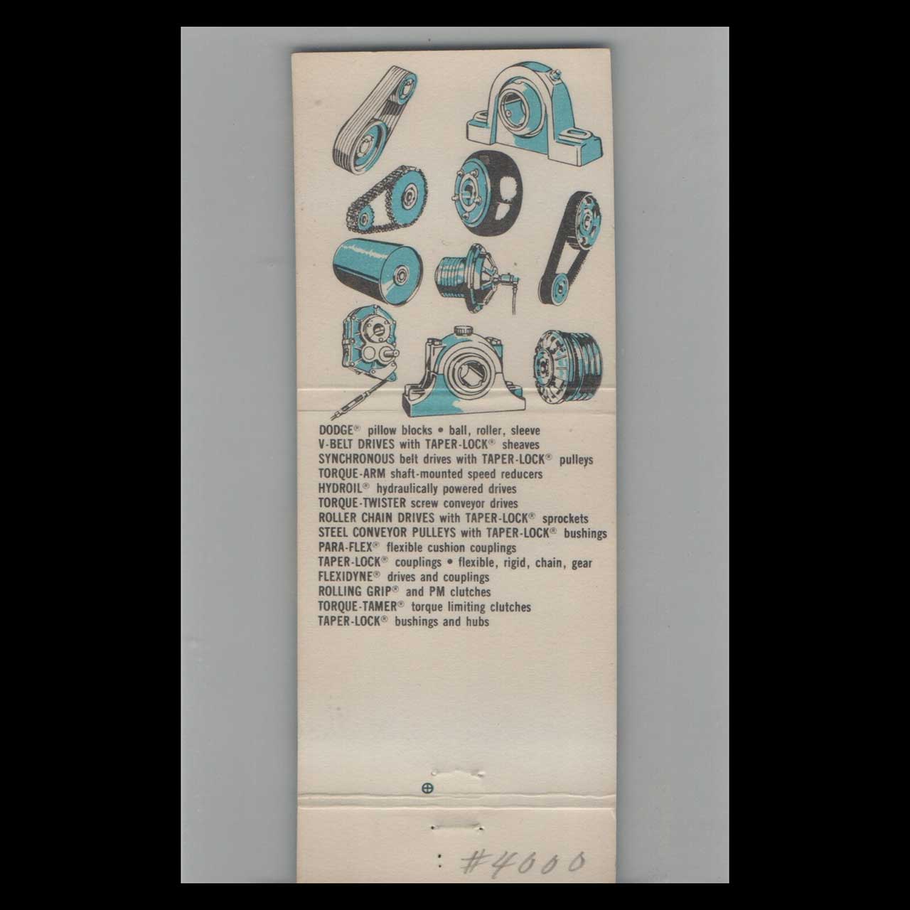 Dodge Transmissions Matchbook Cover Sparks NV Dodge Transmissions Matchbook Cover Sparks NV