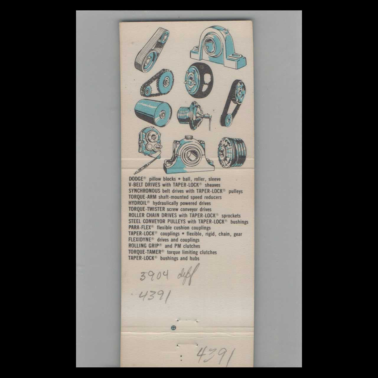 Dodge Transmissions Matchbook Cover Osburn ID Dodge Transmissions Matchbook Cover Osburn ID