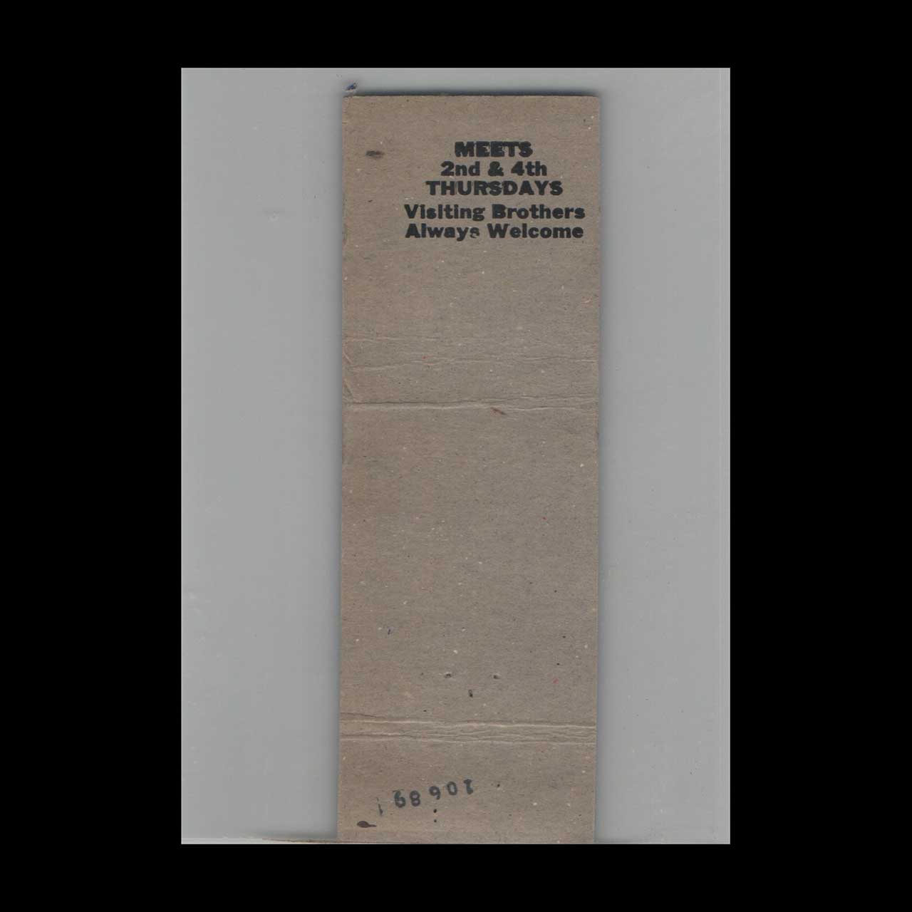 BPOE Elks Lodge #1620 Salmon ID Matchbook Cover BPOE Elks Lodge #1620 Salmon ID Matchbook Cover