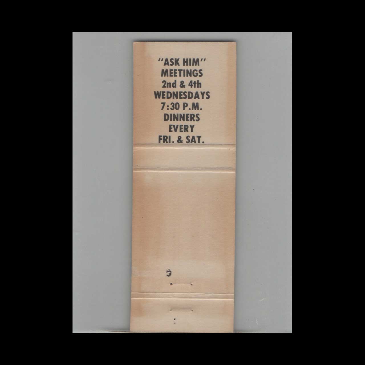 BPOE Elks Lodge #1662 Sitka AK Matchbook Cover BPOE Elks Lodge #1662 Sitka AK Matchbook Cover